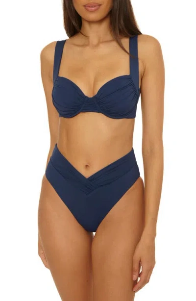 Becca Color Code High Waist Bikini Bottoms In Blue