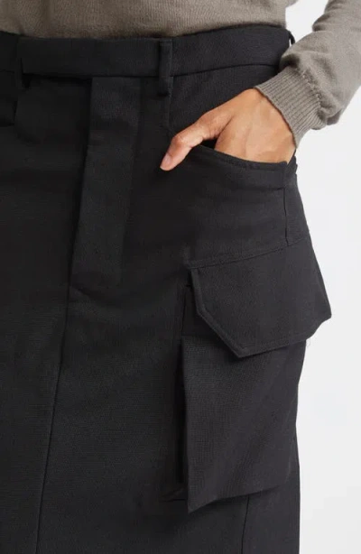 Rick Owens Firbanks Wool Midi Skirt In Blue