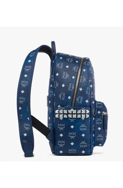 Mcm Stark Side Studs Backpack In Blue