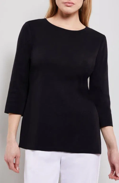 Misook Side-slit Tunic In Black
