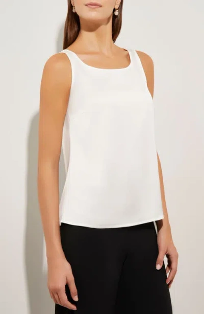 Misook Scoop Neck Tank In White
