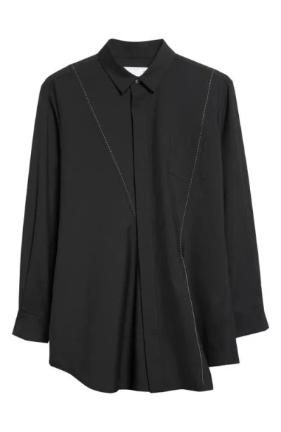 Sacai Black Long Sleeve Shirt