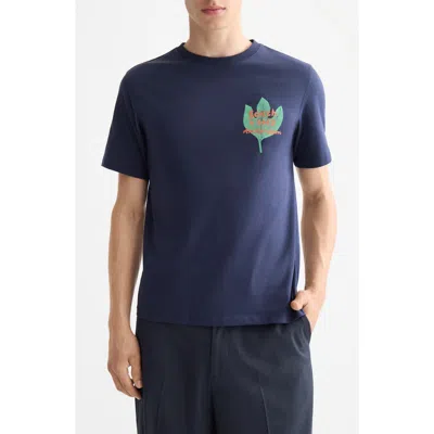 Scotch & Soda Regular Fit Graphic T-shirt In Blue