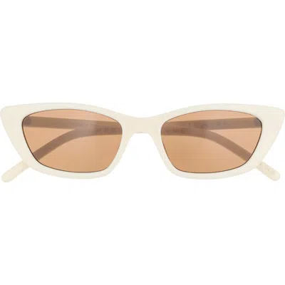 Aire Titania 51mm Cat Eye Sunglasses In White