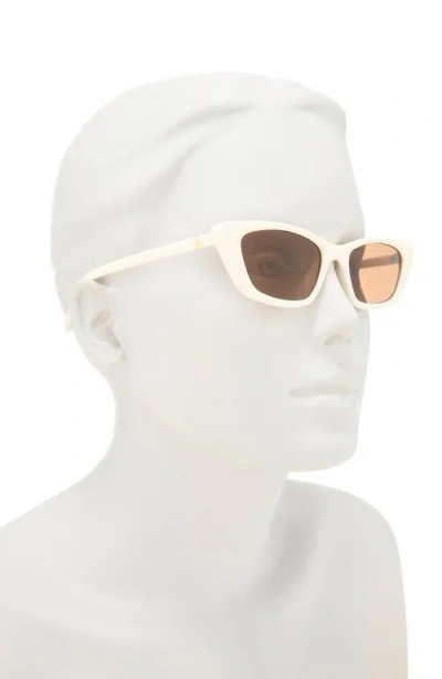 Aire Titania 51mm Cat Eye Sunglasses In White