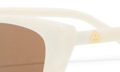 Aire Titania 51mm Cat Eye Sunglasses In White