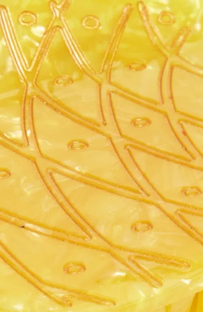 Solar Eclipse Hand-painted Pineapple Fruit Claw Clip In Yellow