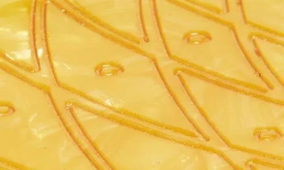 Solar Eclipse Hand-painted Pineapple Fruit Claw Clip In Yellow