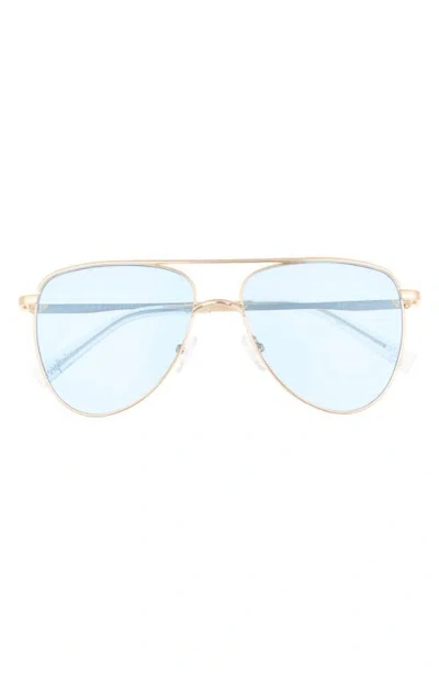 Le Specs The Duke 57mm Aviator Sunglasses In Gold
