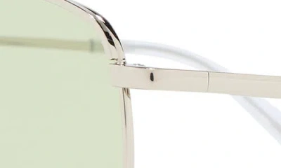 Le Specs The Duke 57mm Aviator Sunglasses In Silver