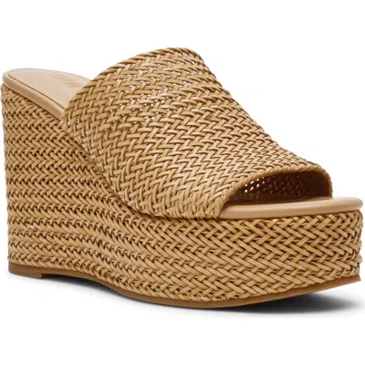 Steve Madden Women's Cassi Platform Wedge Slides In Brown