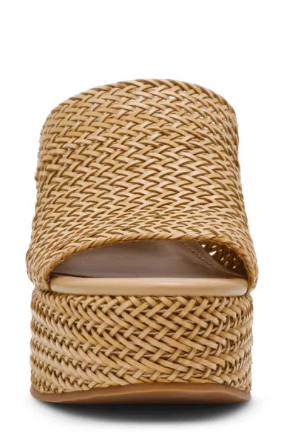 Steve Madden Women's Cassi Platform Wedge Slides In Brown