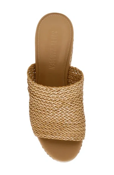 Steve Madden Women's Cassi Platform Wedge Slides In Brown