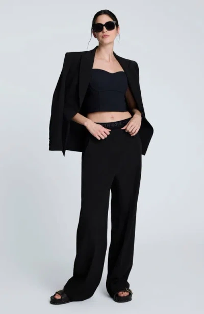 Kenneth Cole Luxe Twill Slim One Button Jacket In Black