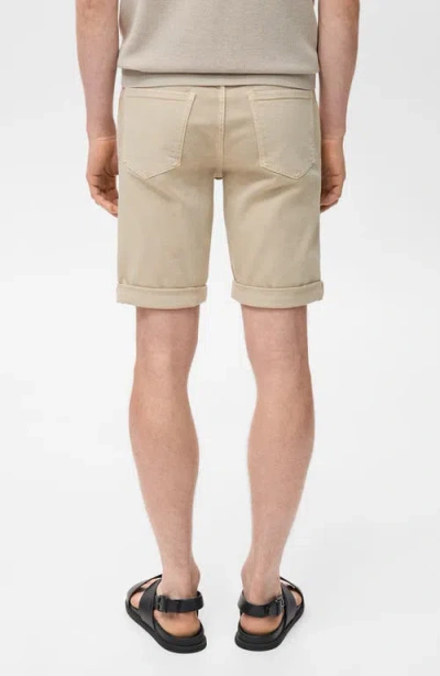 Mango Men's Slim-fit Denim 11.5" Bermuda Shorts In Neutral