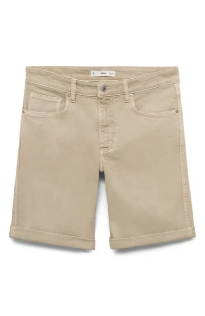 Mango Men's Slim-fit Denim 11.5" Bermuda Shorts In Neutral