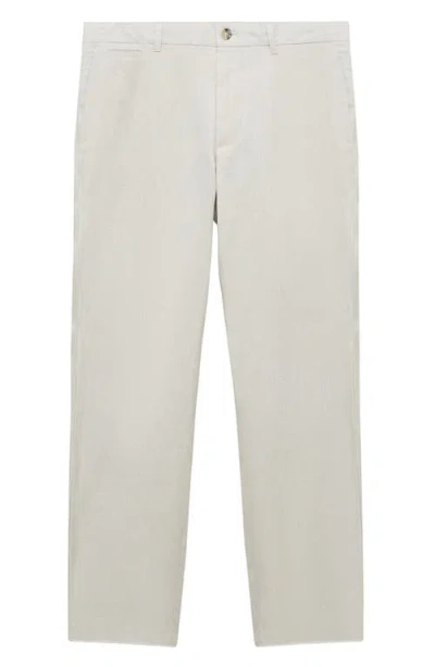 Mango Men's Slim-fit Linen Pants In Neutral