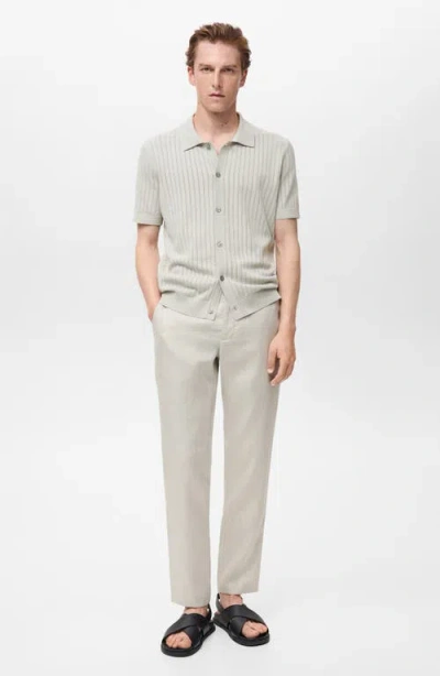 Mango Men's Slim-fit Linen Pants In Neutral