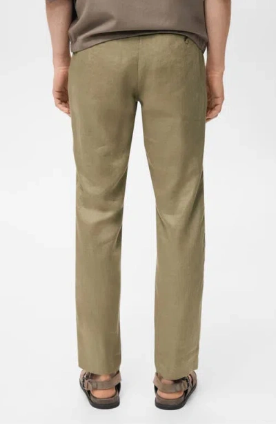 Mango Men's Slim-fit Linen Pants In Brown