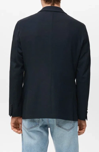 Mango Men's Verner Slim-fit Cotton Blazer In Blue