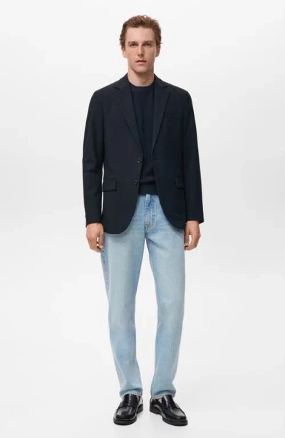 Mango Men's Verner Slim-fit Cotton Blazer In Blue
