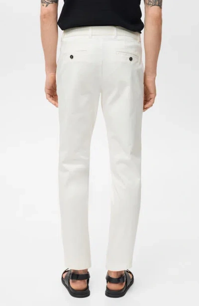 Mango Men's Prato Cropped Tapered Chino Pants In White