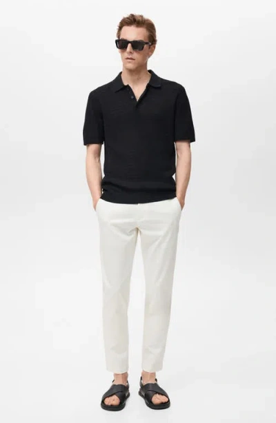 Mango Men's Prato Cropped Tapered Chino Pants In White