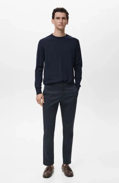 Mango Suit Pants In Blue