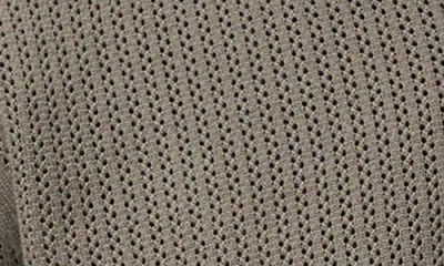 Mango Openwork Knit Cotton Polo In Green