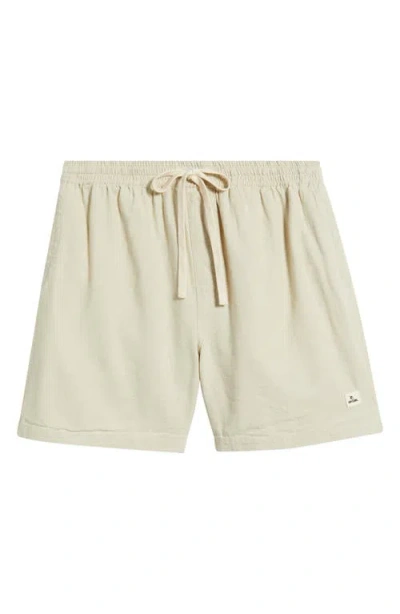 Rip Curl Rico Volley Linen & Cotton Drawstring Shorts In Brown