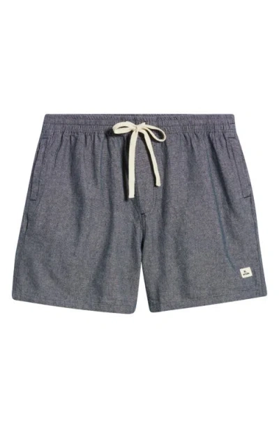 Rip Curl Rico Volley Linen & Cotton Drawstring Shorts In Gray