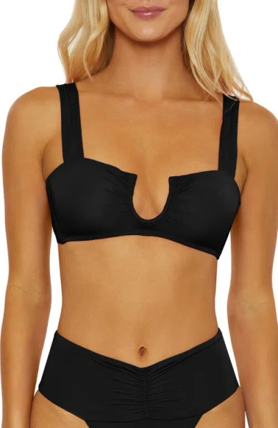 Isabella Rose Belmore U-wire Bikini Top In Black