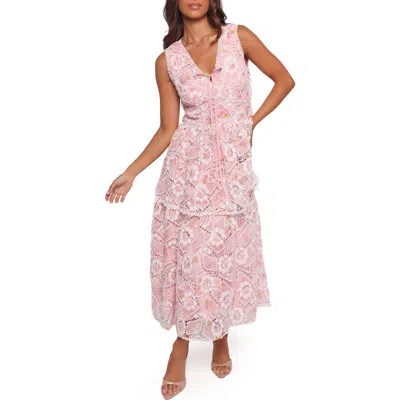 Petal And Pup Petal & Pup Eleonora Lace Embroidered Midi Dress In Multi
