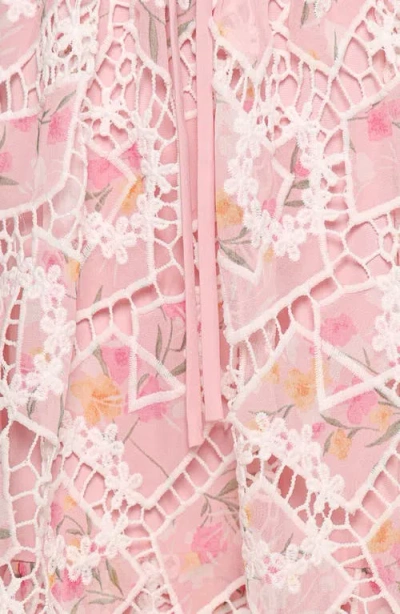 Petal And Pup Petal & Pup Eleonora Lace Embroidered Midi Dress In Multi