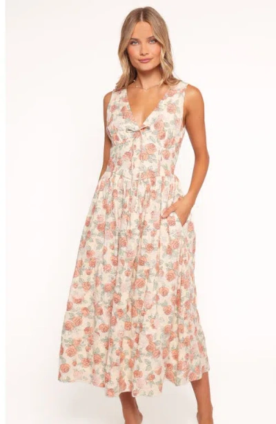 Petal And Pup Petal & Pup Velda Floral Cotton Midi Dress In Multi