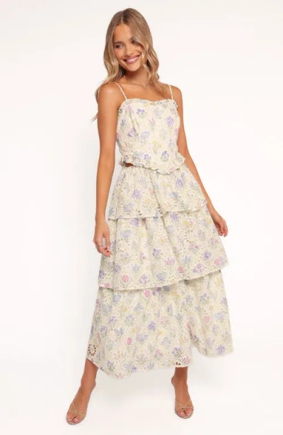 Petal And Pup Petal & Pup Iveta Floral Eyelet Embroidered Midi Dress In Multi