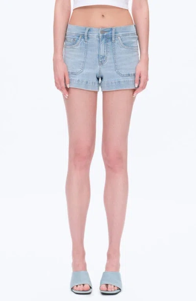 Bayeas Mid Rise Denim Shorts In Blue