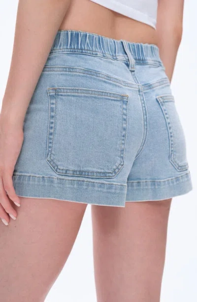 Bayeas Mid Rise Denim Shorts In Blue