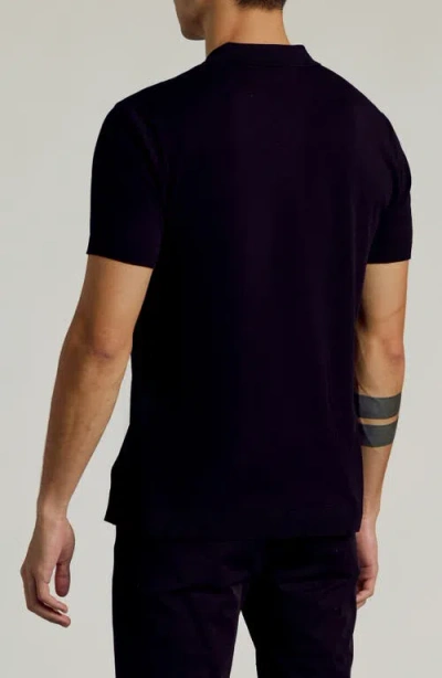 True Classic Viscose Blend Polo In Black