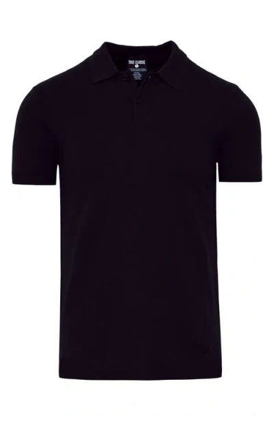 True Classic Viscose Blend Polo In Black