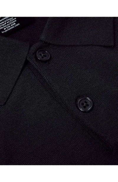 True Classic Viscose Blend Polo In Black