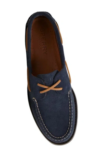 Sperry Men's Authentic Original 2-eye Ripple Boat Shoe In Blue