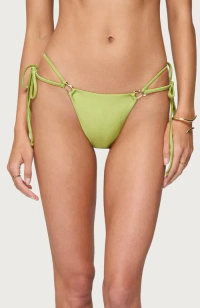 Edikted Neve String Bikini Bottoms In Green