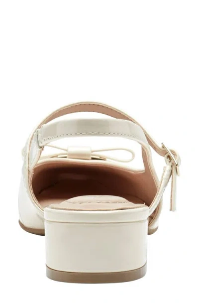 Bandolino Women's Adana Bow Slingback Block Heel Pumps In White