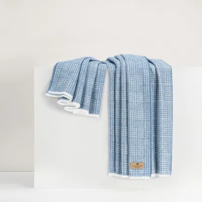 Lands Downunder Sutton Plaid Throw In Blue