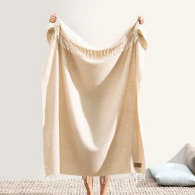 Lands Downunder Juno Cashmere Throw In Neutral
