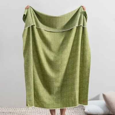 Lands Downunder Sutton Plaid Throw In Green