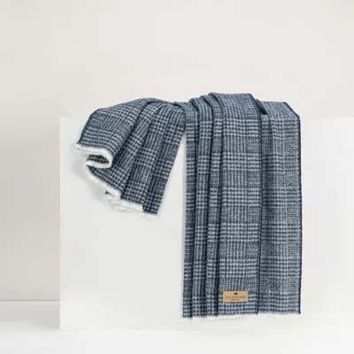 Lands Downunder Sutton Plaid Throw In Blue