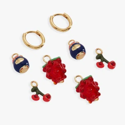 Alex And Ani Picnic Interchangeable Huggie Set In Gold