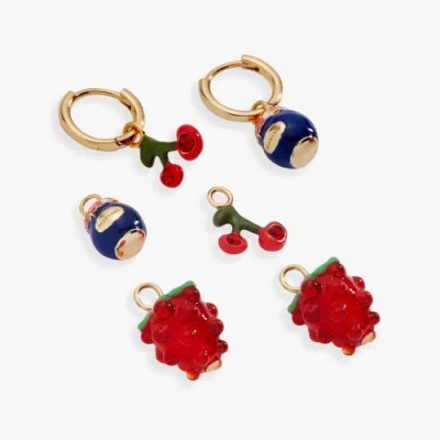 Alex And Ani Picnic Interchangeable Huggie Set In Gold